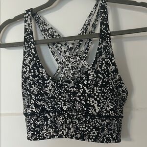 lululemon athletica Black and White Patterned Sports Bra